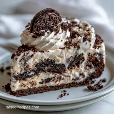 Simple No Bake Ice Cream Cake: 12 Slices Recipe Card