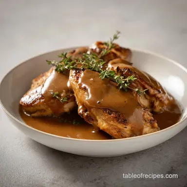 Slow Cooker Chicken And Gravy: Velvety Recipe Card