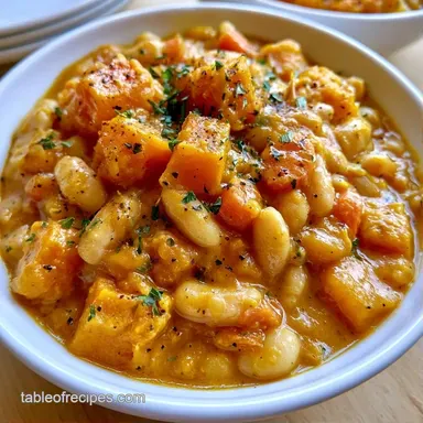 Slow Cooker Pumpkin Stew for 6 Servings Recipe Card