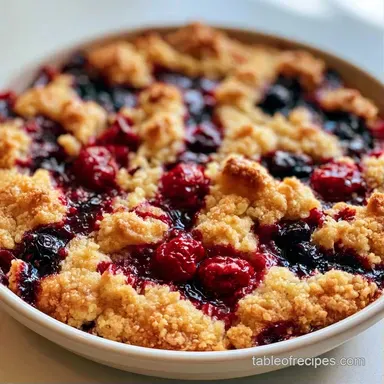 Strawberry Blackberry Cobbler for 8 Recipe Card