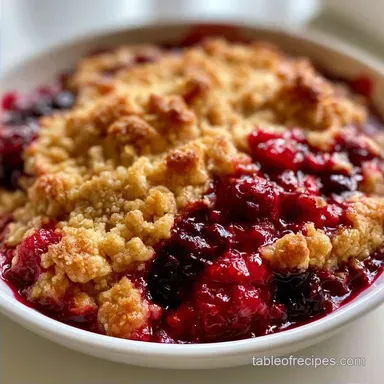 Strawberry Blackberry Cobbler for 8