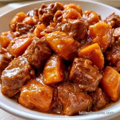 Sweet Potato Beef Stew for 6 Servings