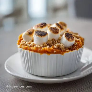 Sweet Potato Casserole for 8 Servings: Baked and Golden Recipe Card