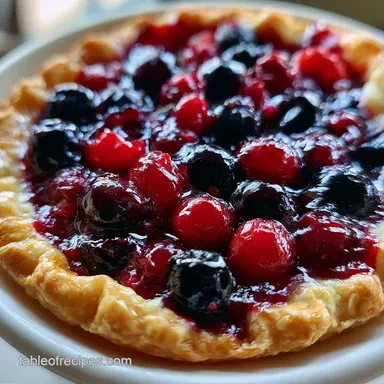 Three Berry Cobbler for 10 Servings Recipe Card