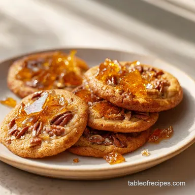 Toffee Pecan Cookies with Browned Butter Recipe Card