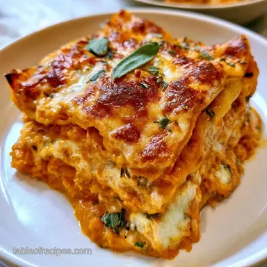 Pumpkin Lasagna in 60 Minutes Recipe Card