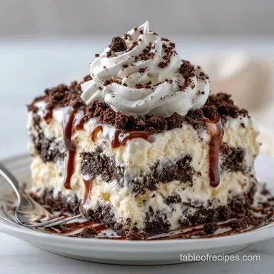 Whipped Topping Ice Cream Cake for 16 Recipe Card