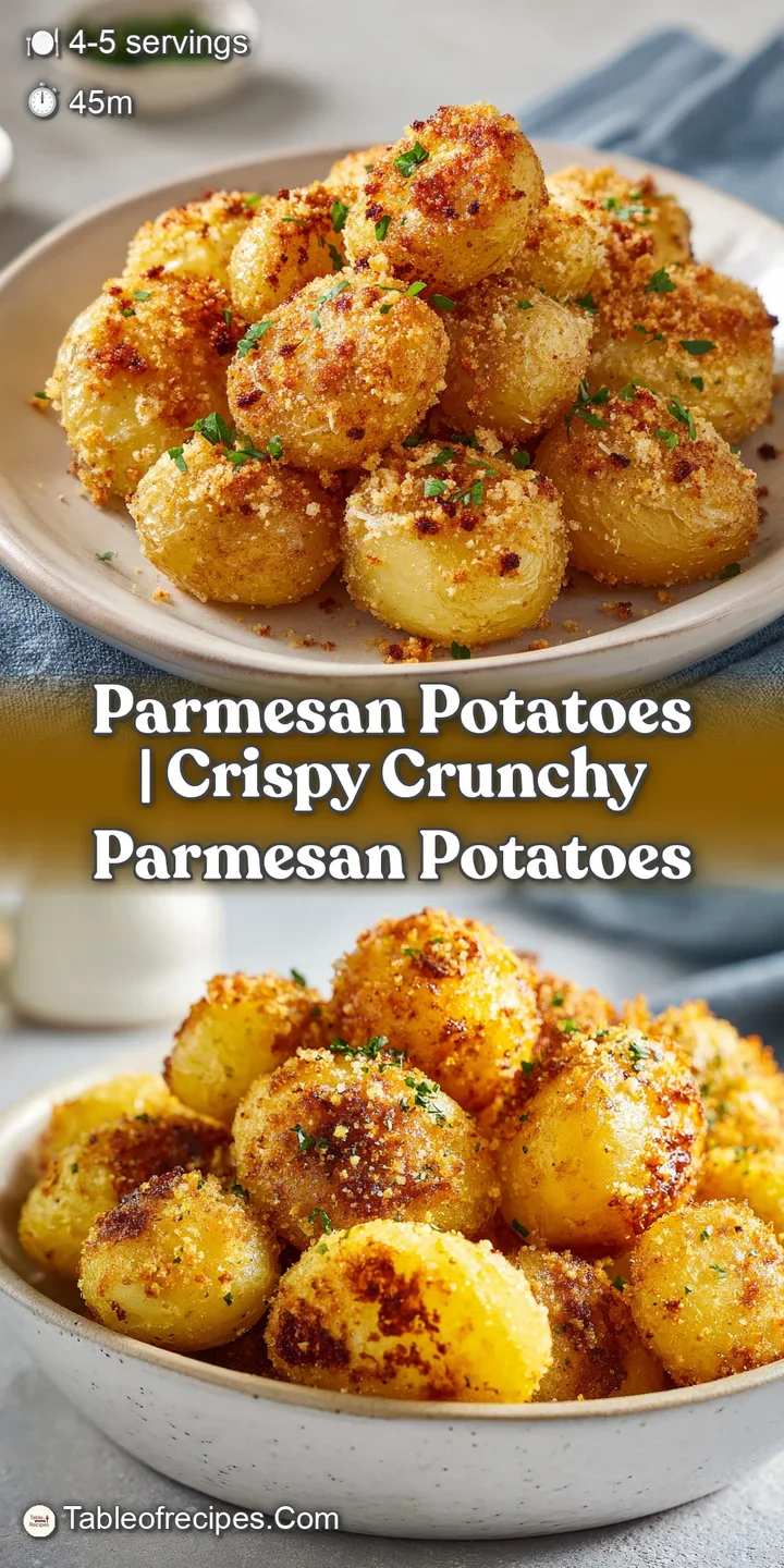 Extreme close-up of toasted, salty potato cubes with a bubbling cheese crust and a light dusting of black pepper.