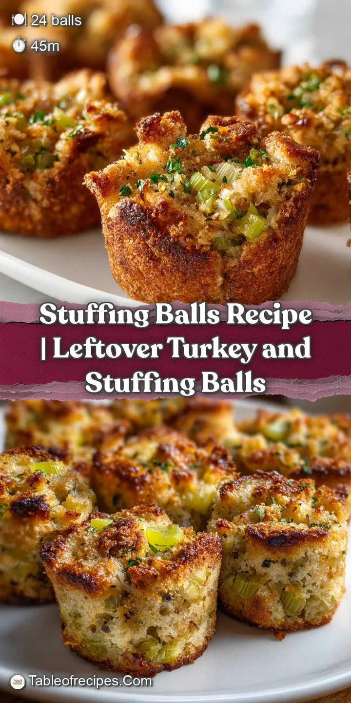 Close-up of a crispy, toasted stuffing ball showing savory sausage crumbles and flecks of fresh green parsley.