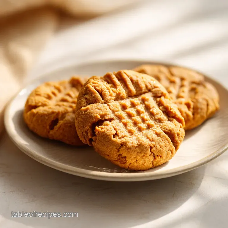3-Ingredient Peanut Butter Cookies: Soft and Chewy