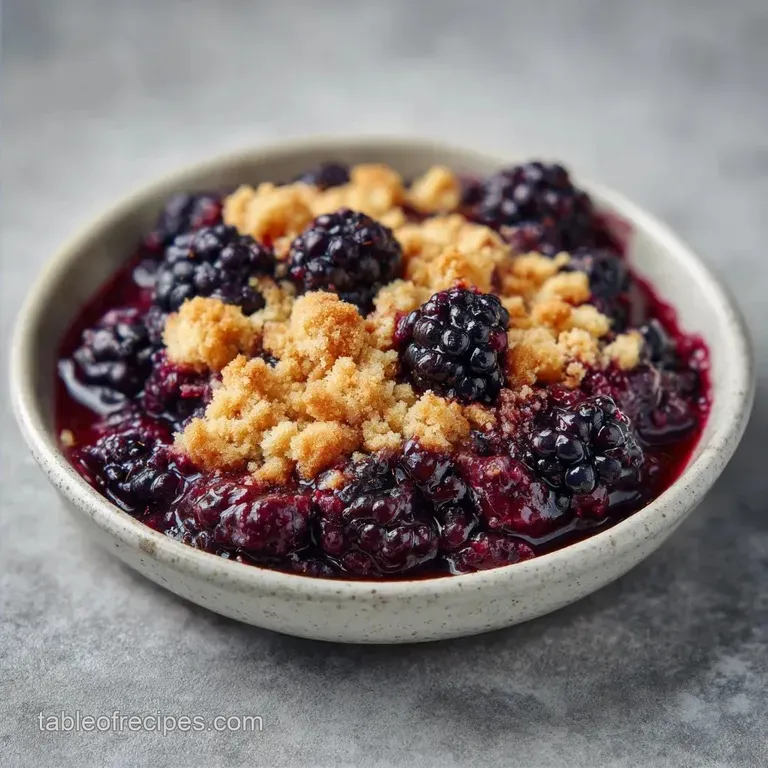 30 Minute Blackberry Cobbler with Cinnamon Crumble