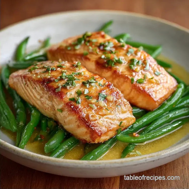 Baked Salmon Green Beans: Silky and Buttery