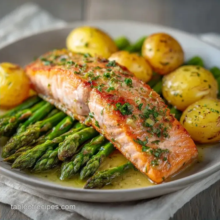 Baking Sheet Salmon Dinner: Roasted and Flaky