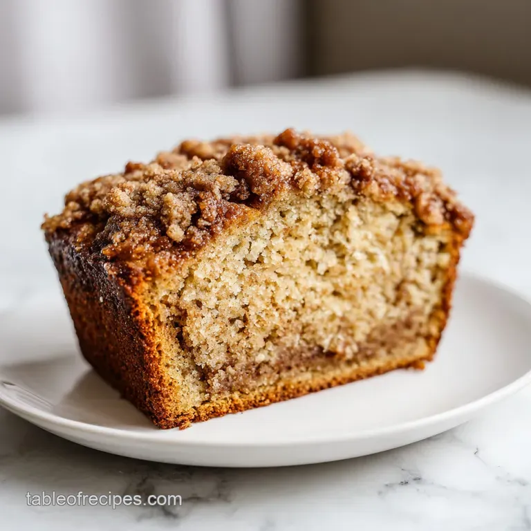 Banana Bread with Cinnamon Streusel: Moist and Dense