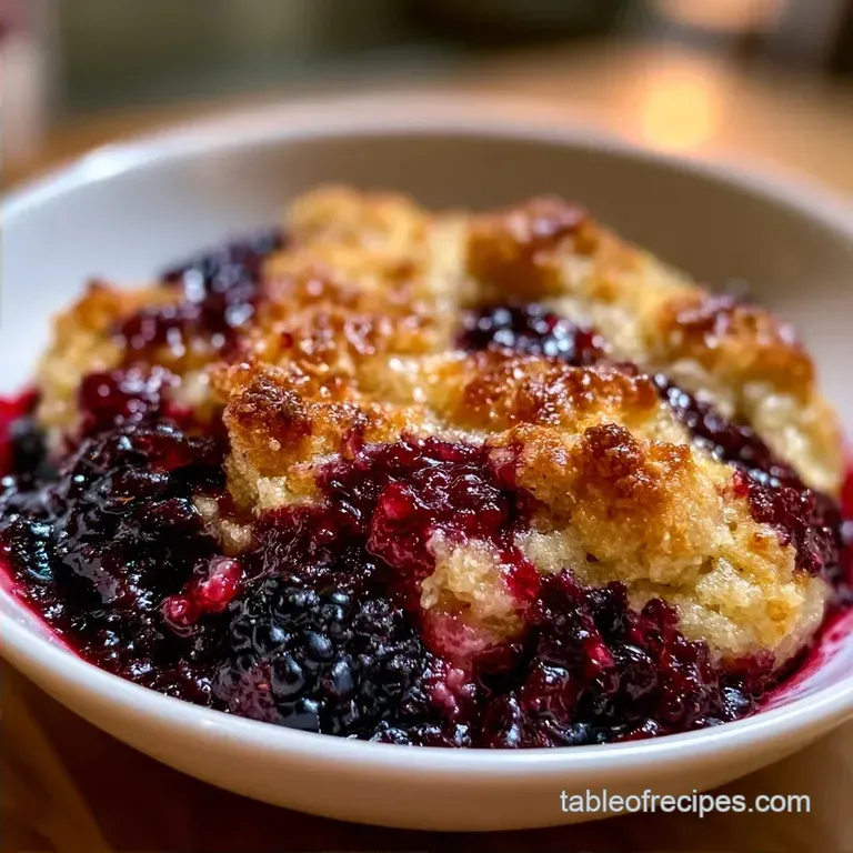 Blackberry Cobbler: Golden and Jammy