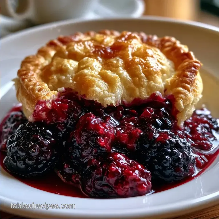 Blackberry Cobbler with Pie Crust in 1 Hour