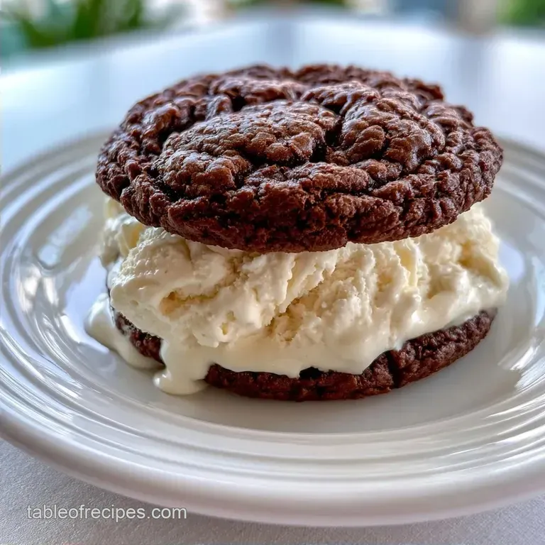 Homemade Brookie Ice Cream Sandwiches