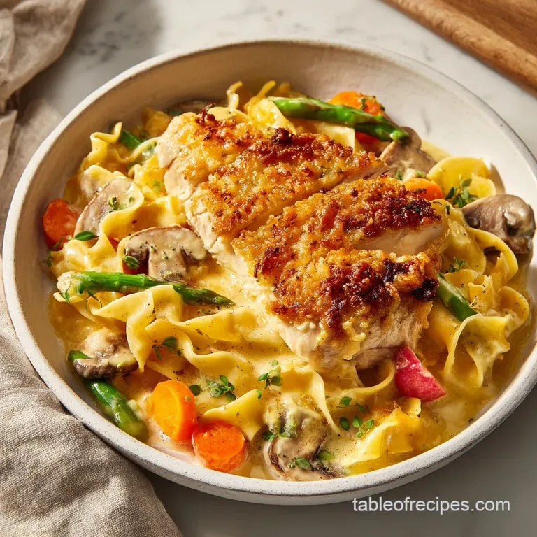 Super Easy Chicken Noodle Casserole