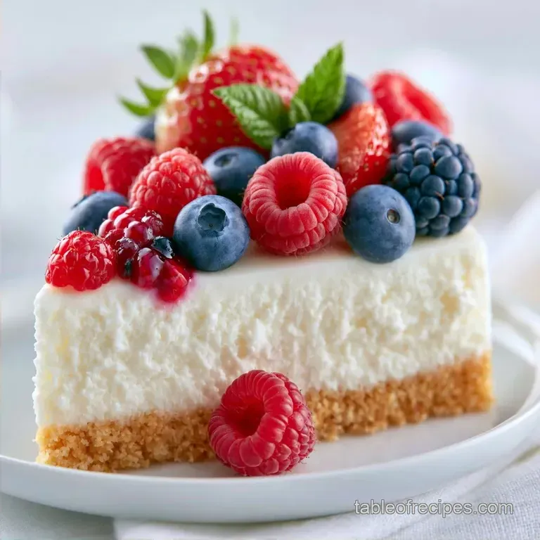 Guilt-Free Easy No Bake Berry Cream Cake