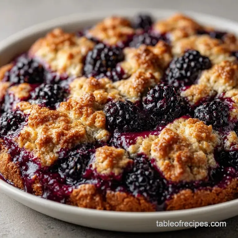 Easy Golden Brown Blackberry Cobbler