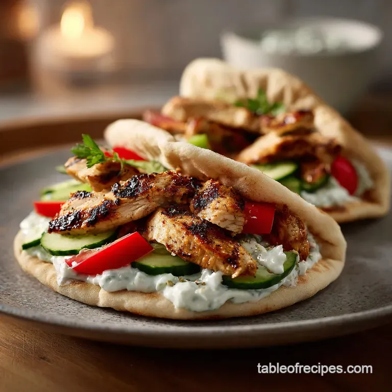 Kalimera s Famous Greek Chicken Gyros: Charred & Juicy