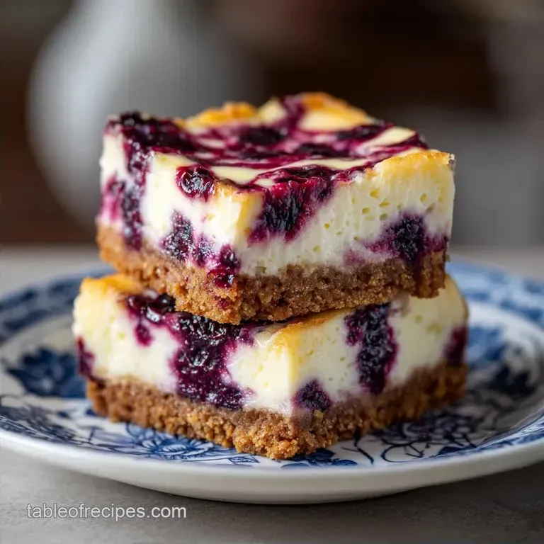 Lemon Blackberry Cheesecake Bars: Silky and Tangy