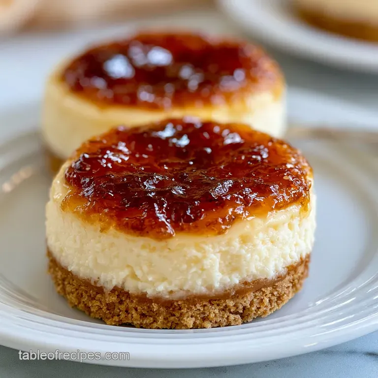 Mini Creme Brulee Cheesecake Bites: Lighter Version