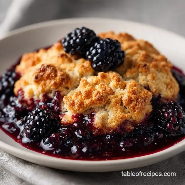 Old Fashioned Blackberry Cobbler: With Butter