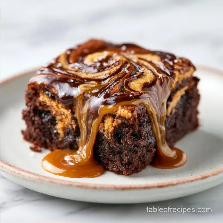 Salted Caramel Brookies with Brown Butter