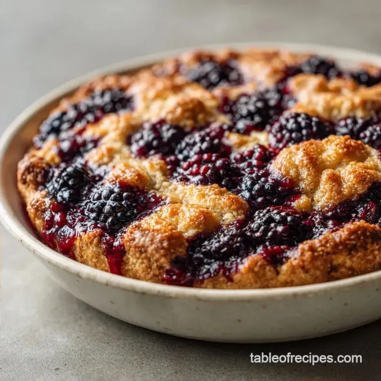 Simple Baked Blackberry Cobbler: Golden and Tangy