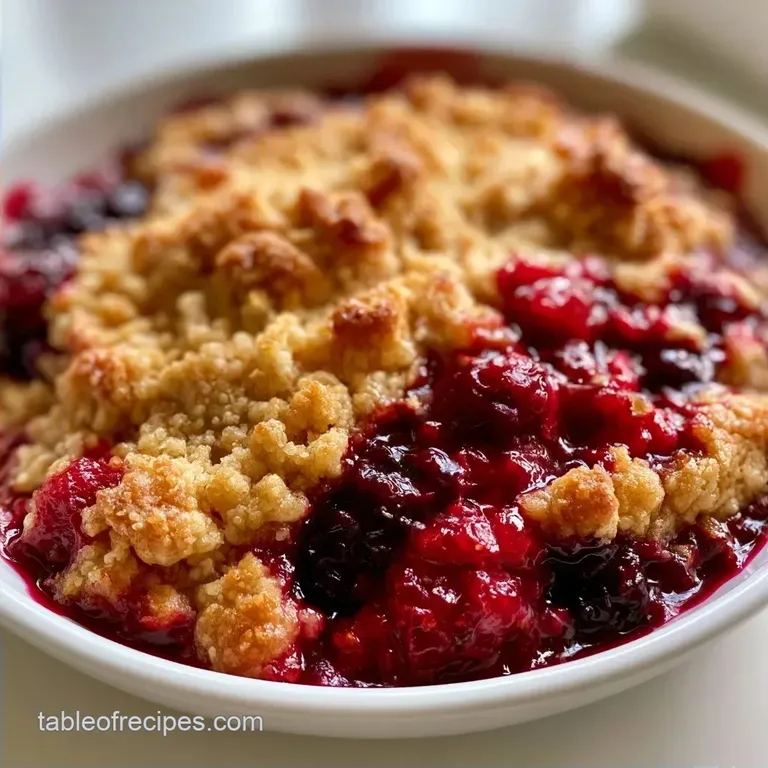 Old Fashioned Strawberry Blackberry Cobbler