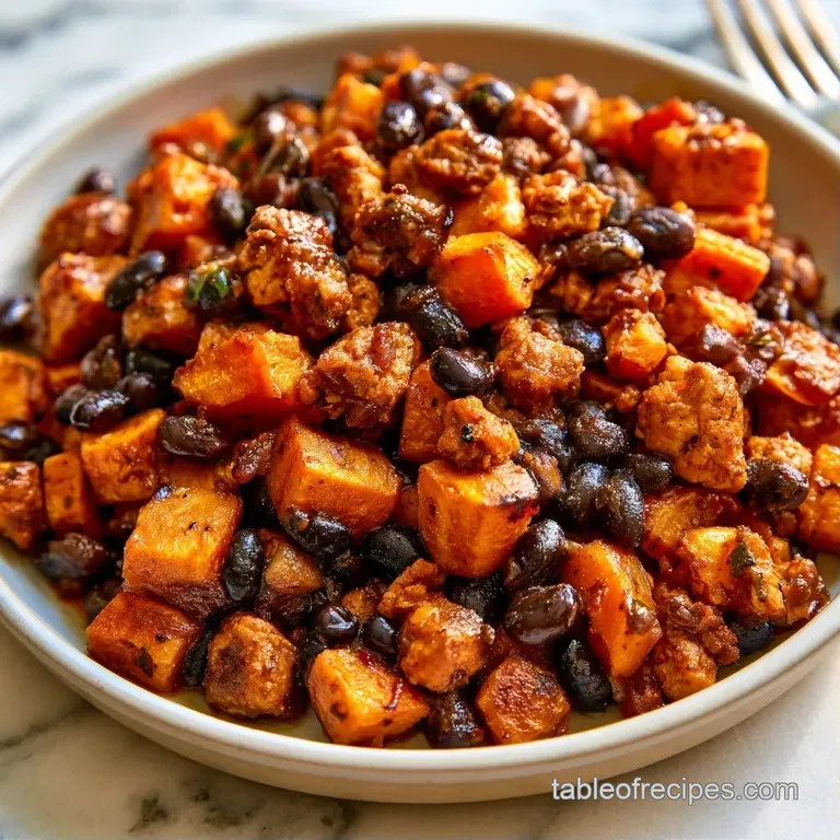 Vibrant bowl of roasted root vegetables topped with creamy avocado slices and a sprinkle of fresh green cilantro.