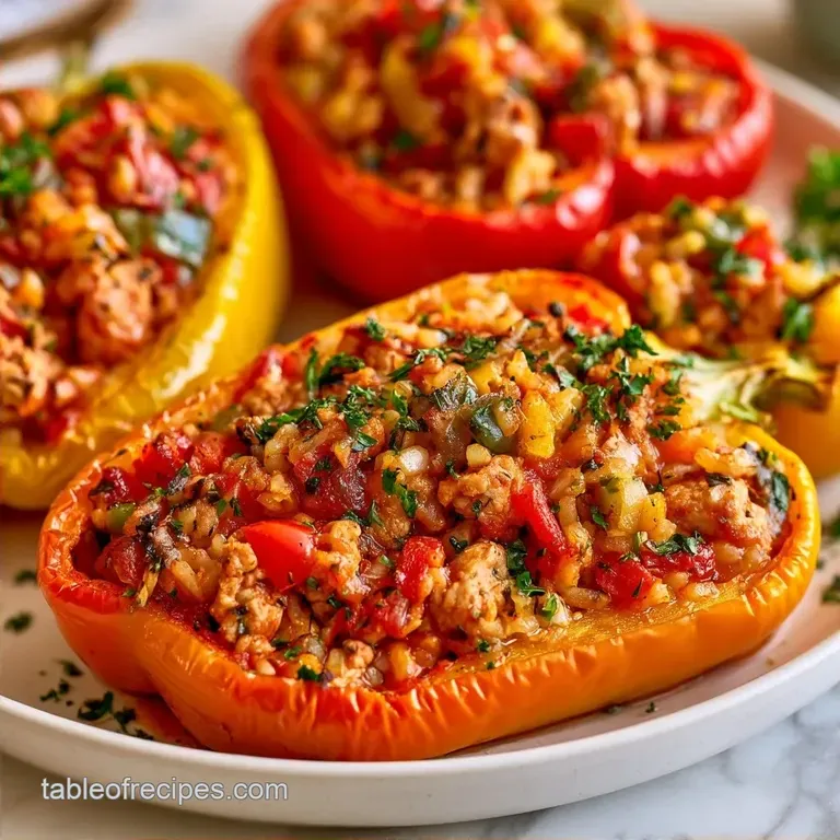 Healthy Turkey Stuffed Peppers