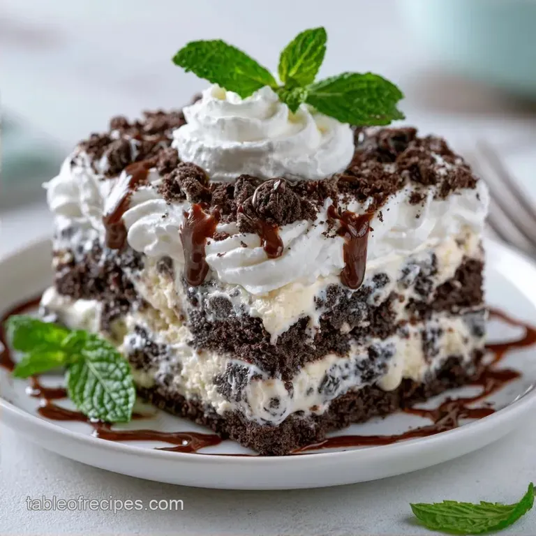 Whipped Topping Ice Cream Cake with Chocolate Cookies