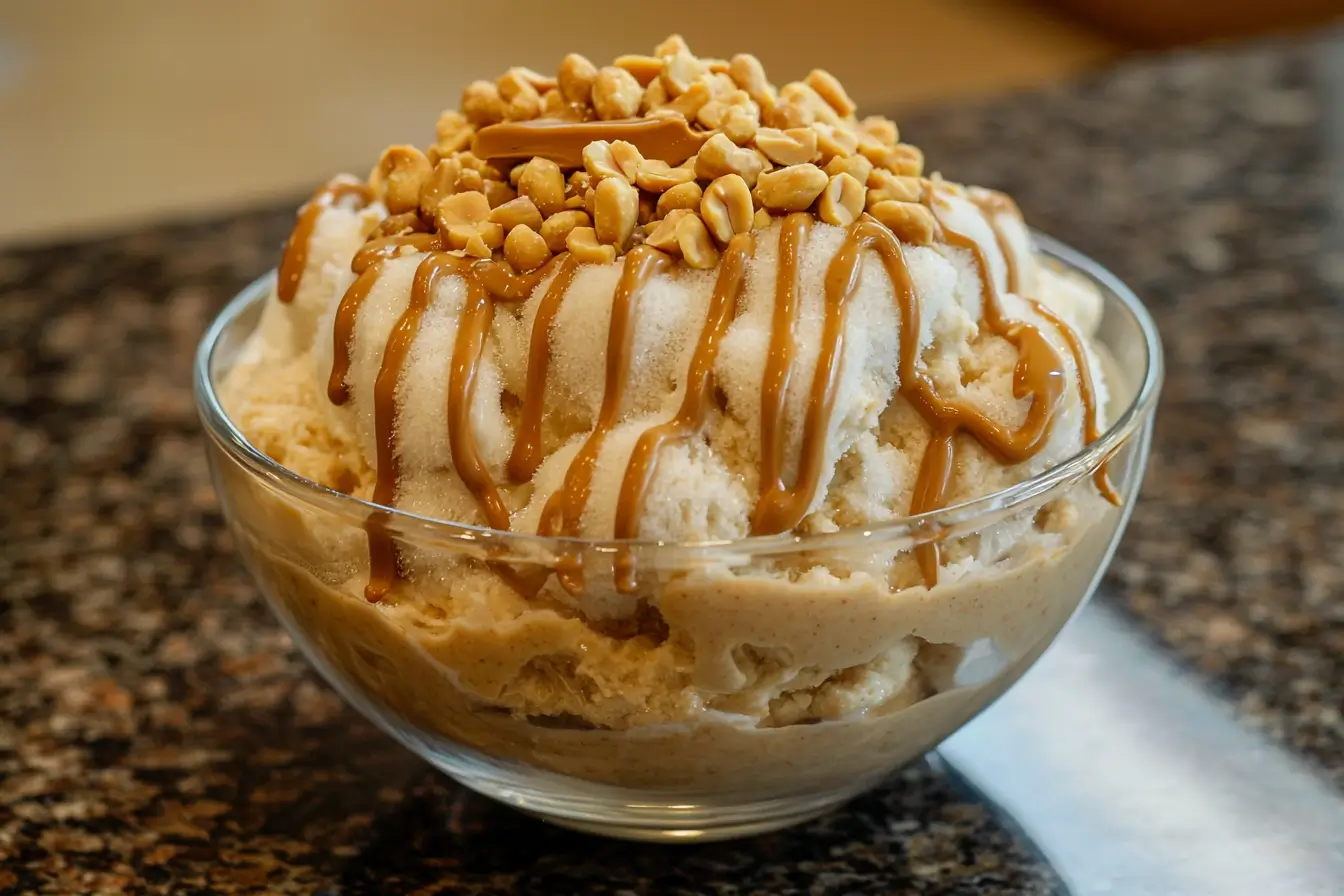 Peanut butter snow cream recipe